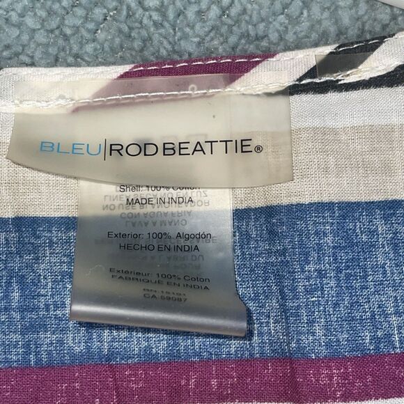 Bleu Rod Beattie Cover Up Womens Medium White Swim Cap Sleeve Tiered Fringe Hem‎ - Picture 5 of 8